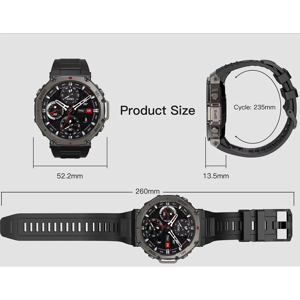 Смарт-годинник тактичний Glory T-Rex Ultra Black (GTR0003UB) - фото 3