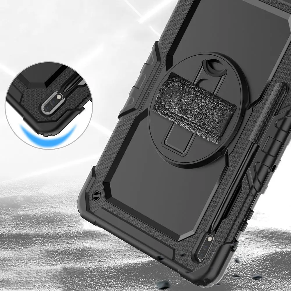Чохол Rugged 3 Layers броньований протиударний з захистом Samsung Galaxy Tab S10 FE+ Plus 13.1 Чорний - фото 8