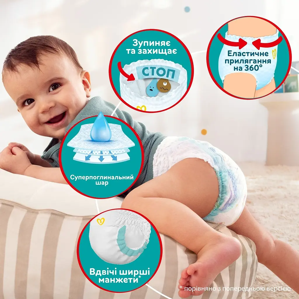 Уцінка. Підгузки-трусики Pampers Active Baby Pants 4 (9-15 кг) 108 шт. - фото 4