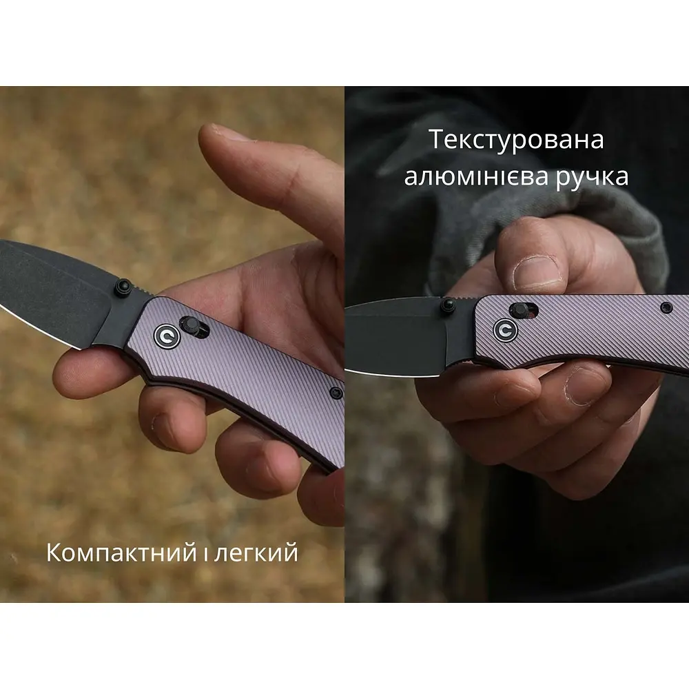 Ніж складаний кишеньковий Civivi Baby Banter 2, (5.9 см) Nitro-V / Aluminum фіолетовий - фото 11