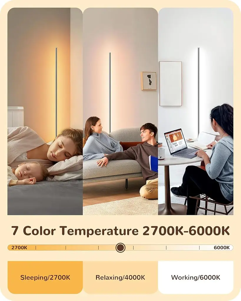 Светодиодная угловая лампа EDISHINE 2шт. с пультом дистанционного управления 57.5" - фото 4