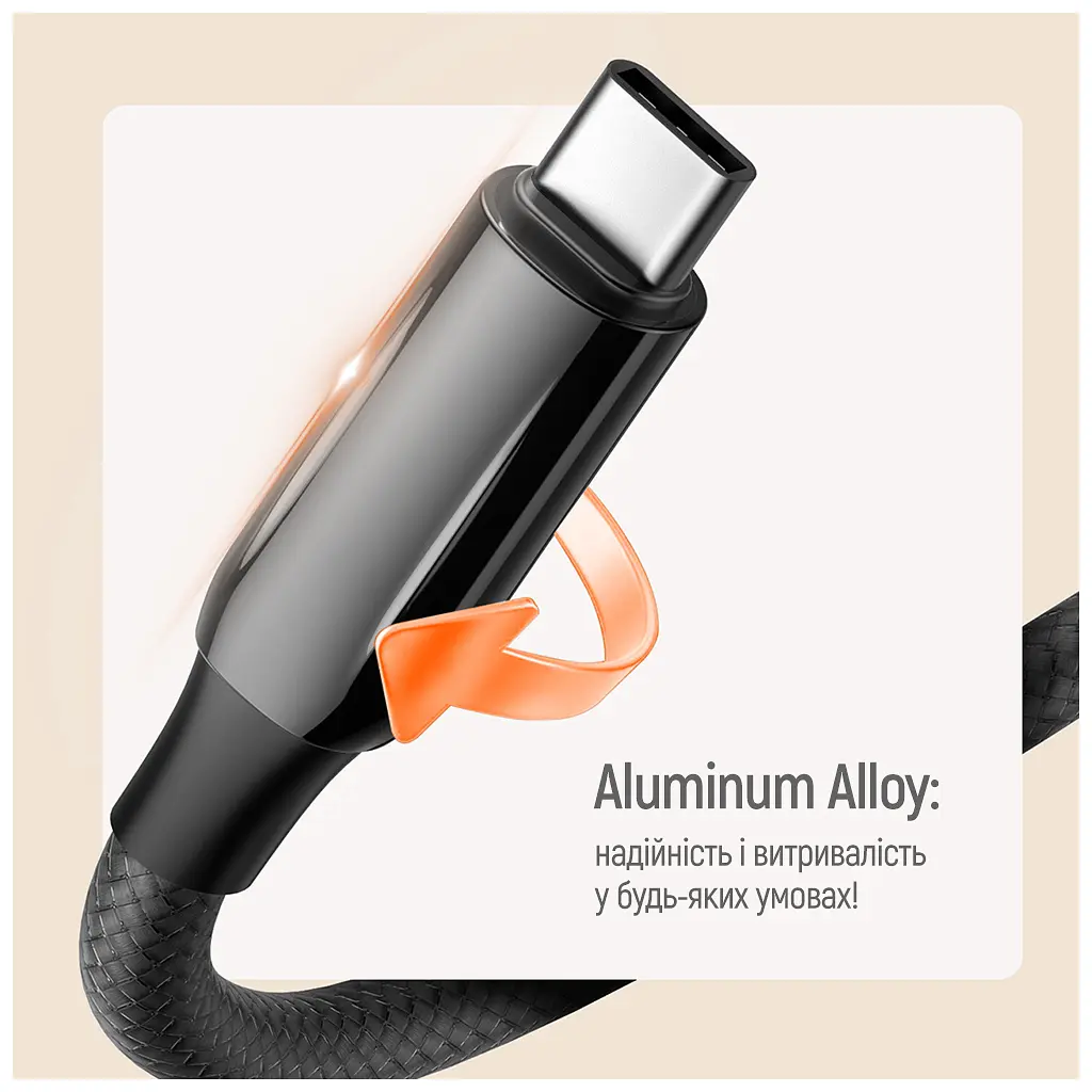 Дата кабель USB-C to USB-C 2.0m (PVC+Aluminum Alloy) (PD Fast Charging 240W) 5А black ColorWay (CW-CBPDCC070-BK) - фото 11