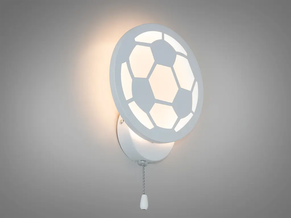 Светильник настенный LED Diasha 8065/1WH "Футбольный мяч" 17W белый акрил металл - фото 2