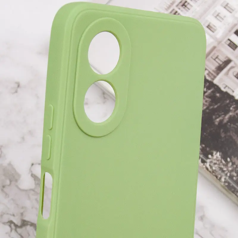 Силиконовый чехол Candy Full Camera для Oppo A38 / A18 Фисташковый - фото 5