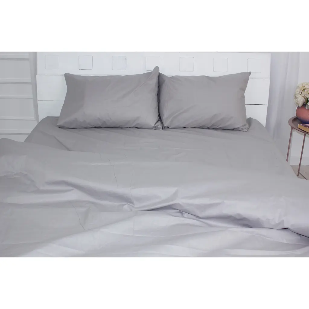 Постільна білизна MirSon Бязь Premium Light Gray 143х210х2 (2200000950734) - фото 3