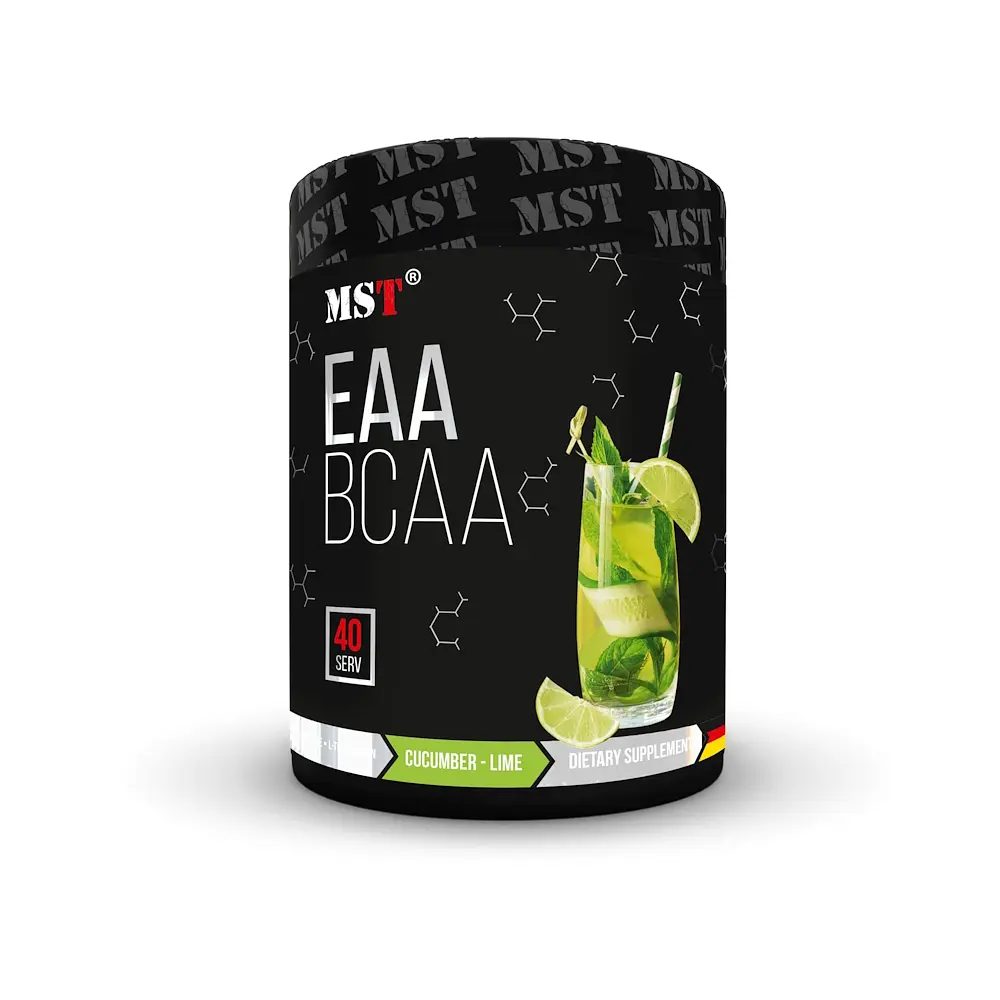 Амінокислота MST Nutrition BCAA EAA Zero, 520 грам - Огірок-лайм