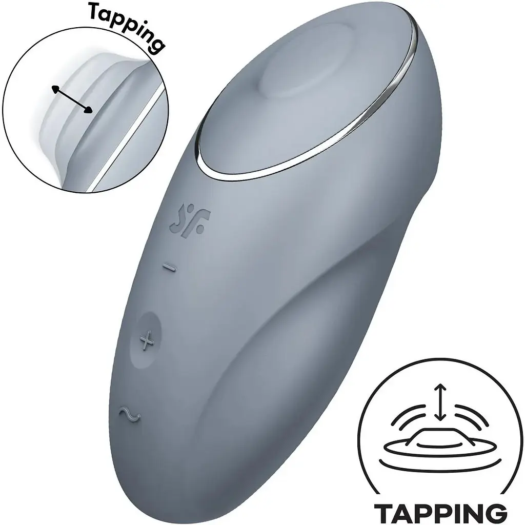 Вібратор Satisfyer Tap & Climax 1 Bluegrey - фото 4