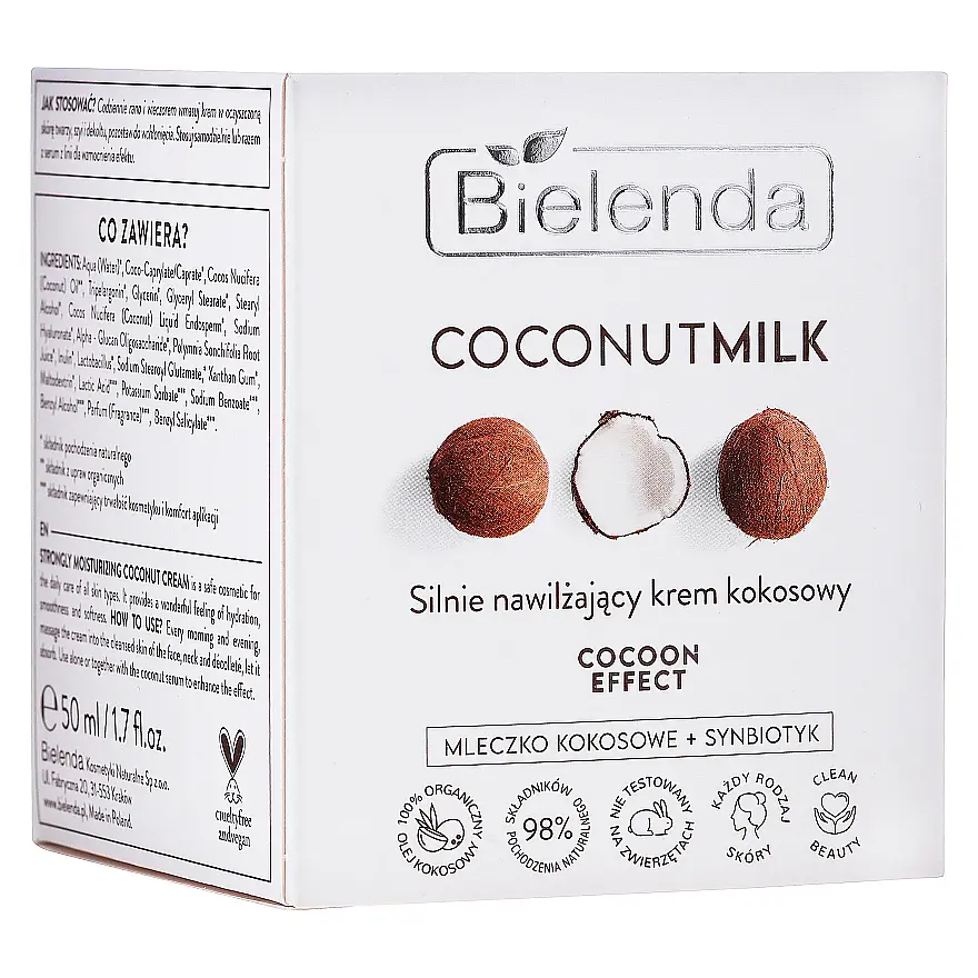 Кокосовый крем Bielenda Coconut Milk Strongly Moisturizing Coconut Cream увлажняющий 50 мл - фото 2