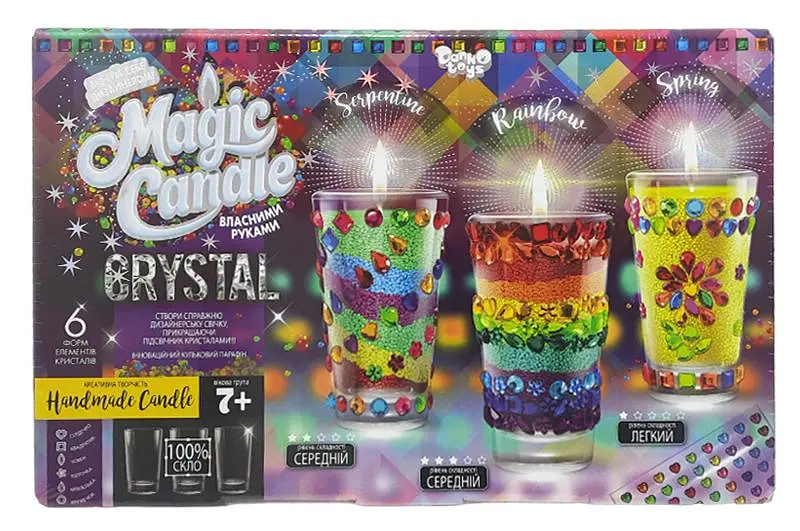 Набір для творчості MgC-02-01 "MAGIC CANDLE CRYSTAL" парафінові свічки своїми руками DANKO - фото 2