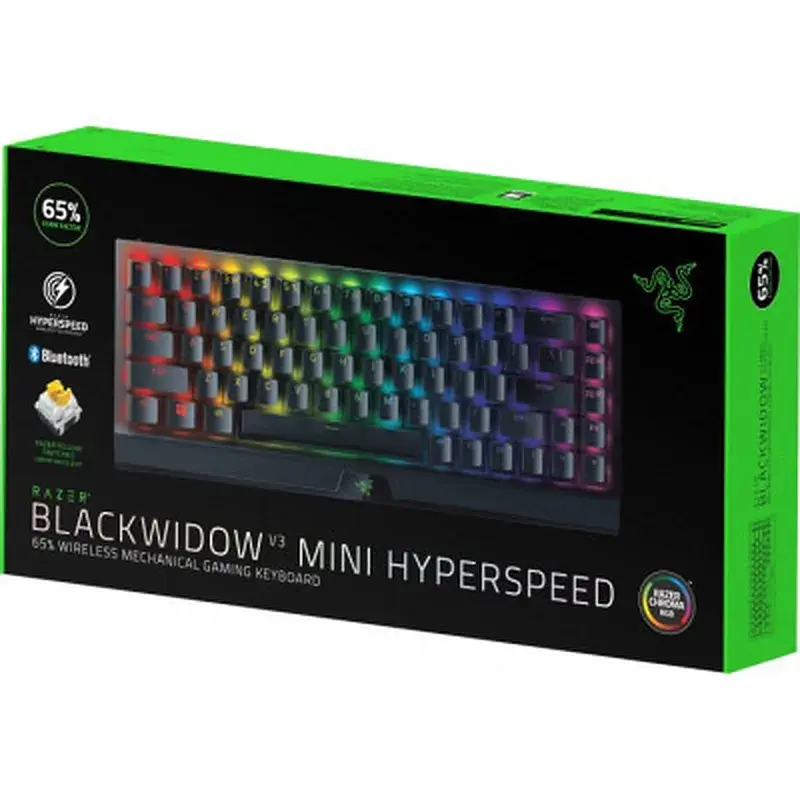 Клавіатура Razer BlackWidow V3 Mini Hyperspeed Yellow Switch UA USB Black (RZ03-03890700-R3R) - фото 6