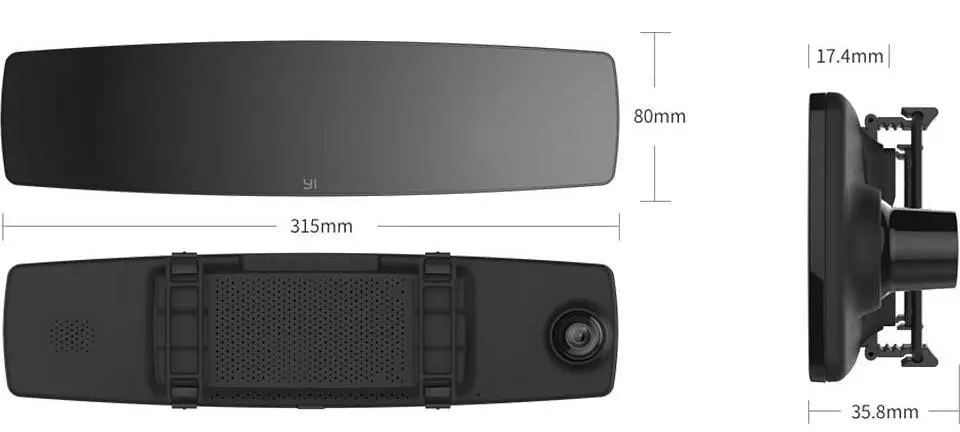 Відеореєстратор Xiaomi YI Mirror Dash Camera FHD YI-89029 - фото 3