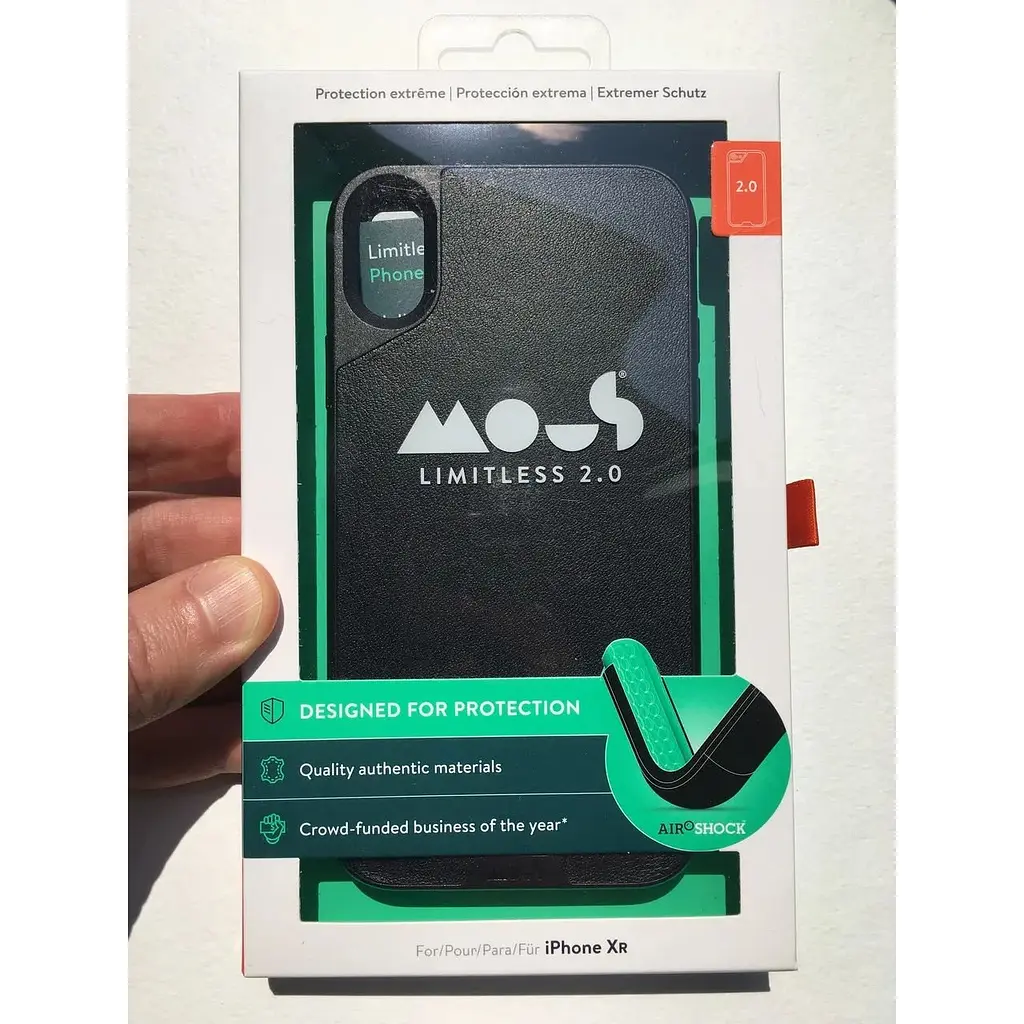 Оригінальний шкіряний протиударний чохол для Apple iPhone XR MOUS Limitless 2 Leather Case Black - фото 6