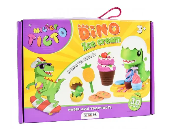Набір для творчості Містер тісто. Dino Ice Cream, Strateg - фото 2