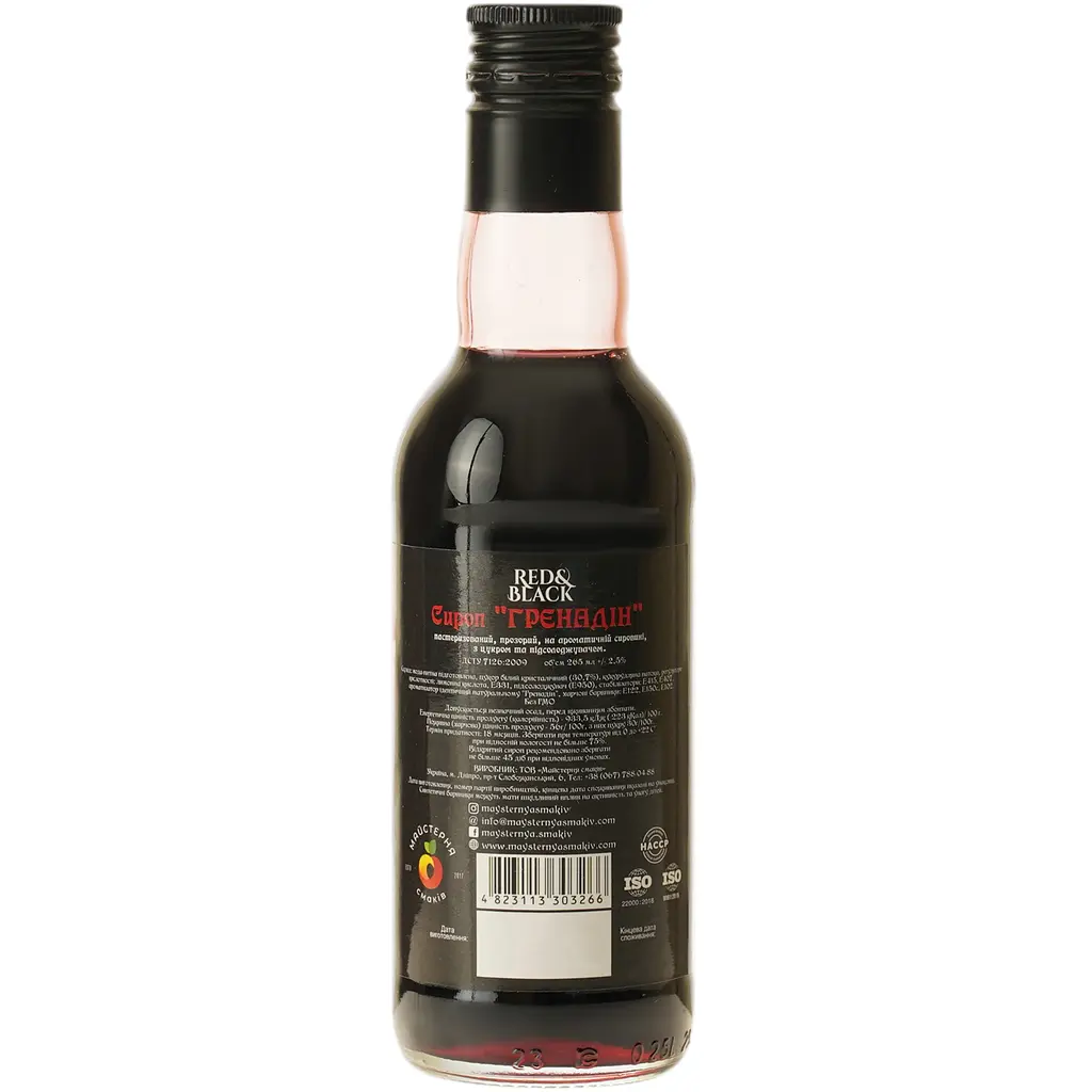 Сироп Red&Black Гренадін 0.25 л - фото 3