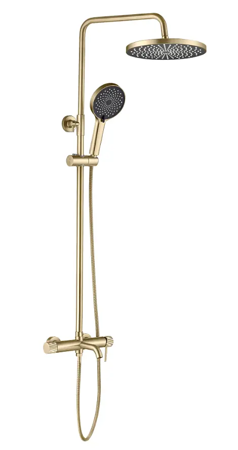 Душова система з виливом Rea Lungo Stripe brushed gold REA-P9490 - фото 2