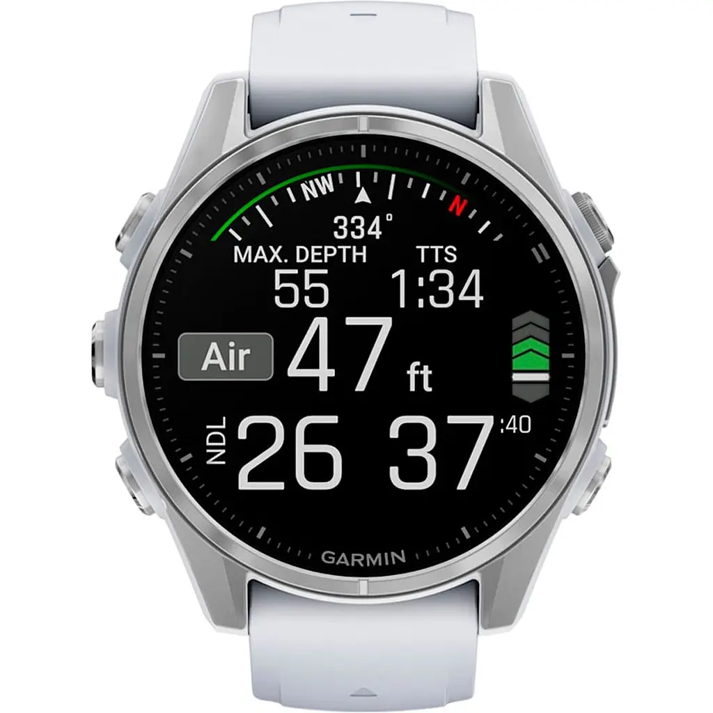 Смарт-годинник Garmin Fenix 8 AMOLED 43mm Silver with Whitestone Silicone Band (010-02903-00) [115071] - фото 10