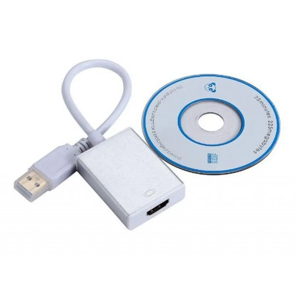 Перехідник Dynamode USB 3.0 - HDMI female разрешение 1920*1080 (USB 3.0), 800*600 (USB 2.0), алюминий (USB3.0-HDMI) - фото 2