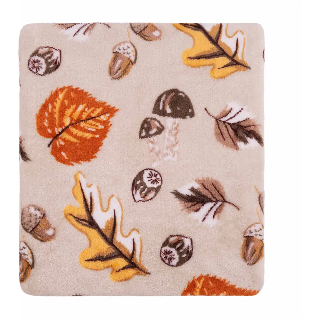 Плед Ardesto Autumn Flannel 160х200 см листопад білий (ART0148PB) - фото 2