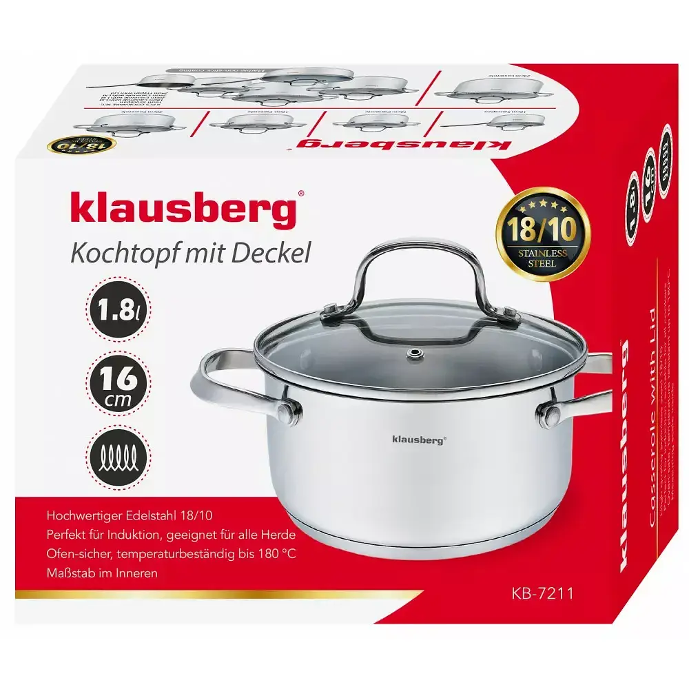 Каструля Klausberg KB-7211 16см 1.8л - фото 7