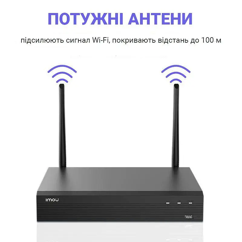 Відеореєстратор IMOU NVR 8 каналів IP Wi-Fi | Full HD 1080P - фото 3