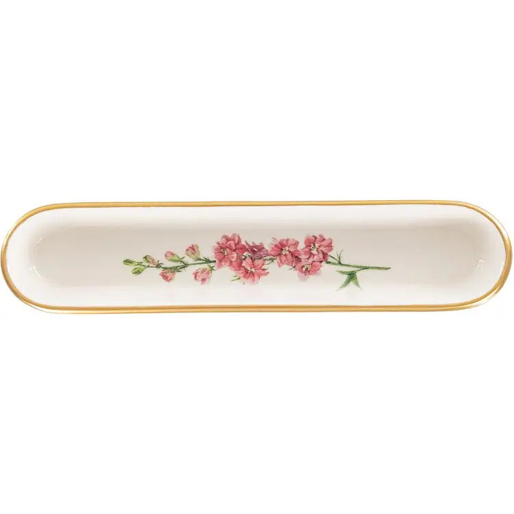 Блюдо для оливок Alba ceramics Flower біле (769-040) - фото 2