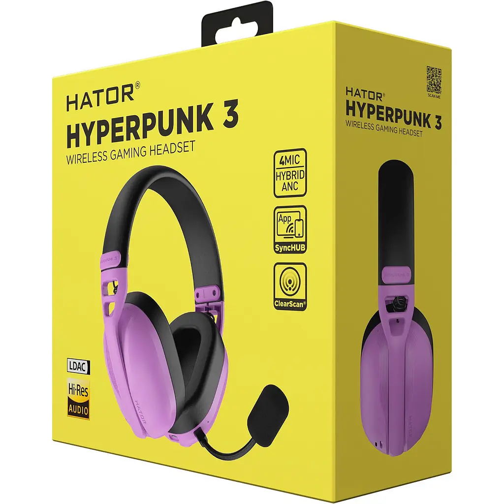 Ігрові навушники Hator Hyperpunk 3 Wireless Cyber Violet (ESH19) [141197] - фото 8