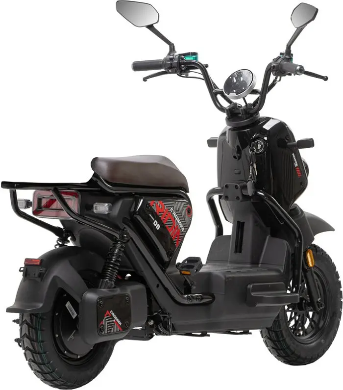 Электроскутер Двухместный Crosser CR4 Pro (1200W, 76.8V/30Ah) Черный - фото 4