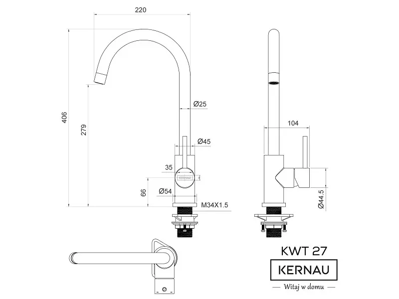 Змішувач Kernau KWT 27 COPPER - фото 2