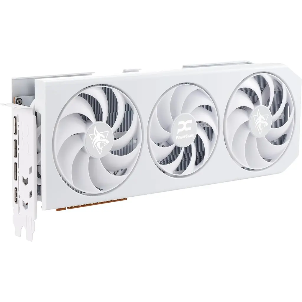 Відеокарта PowerColor AMD Radeon RX 9070 XT 16GB Hellhound Spectral White (RX9070XT 16G-L/OC/WHITE) (GDDR6, 256 bit, PCI-E v5.0 x16) - фото 4