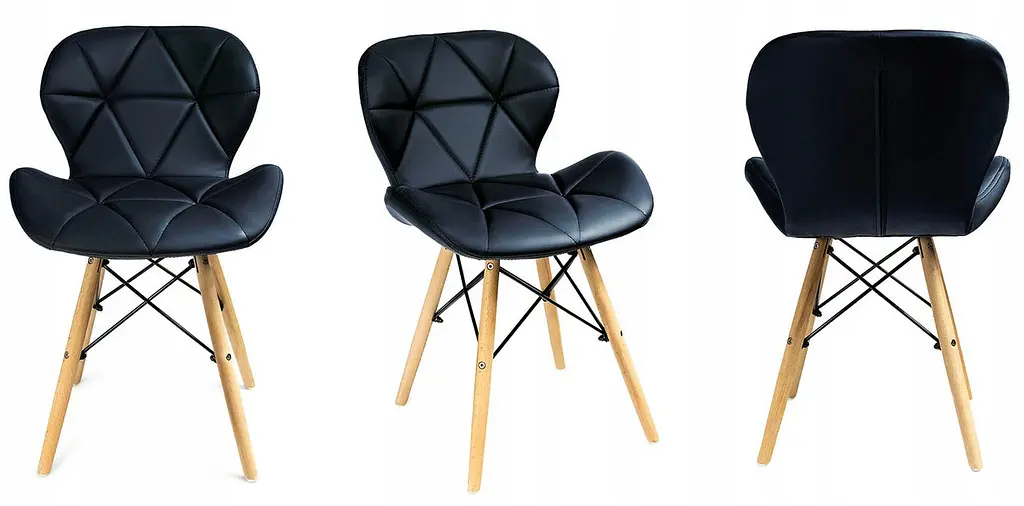 Крісло JUMI Scandinavian Design (еко-шкіра) Black - фото 5