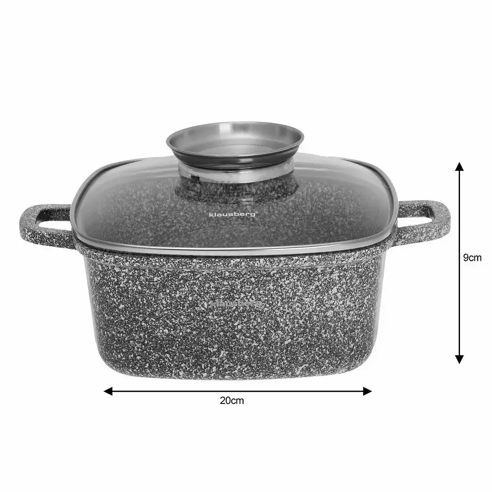 Каструля з мармуровим покриттям Klausberg KB-7528 20 см 2.8л - фото 2