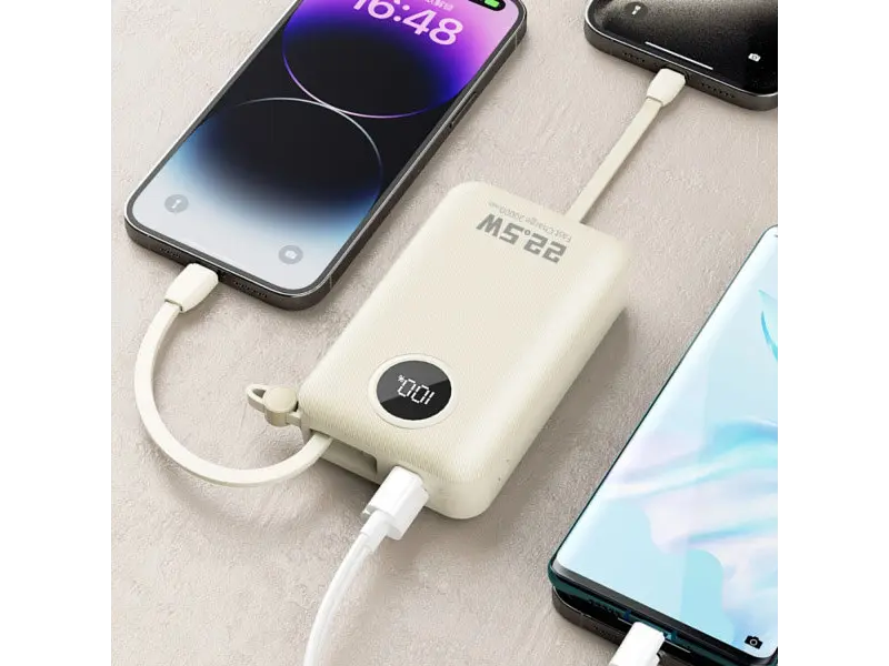 Зовнішній акумулятор (Power Bank) Dudao 20000mAh K14+ 22.5W White (6977196680023) - фото 4