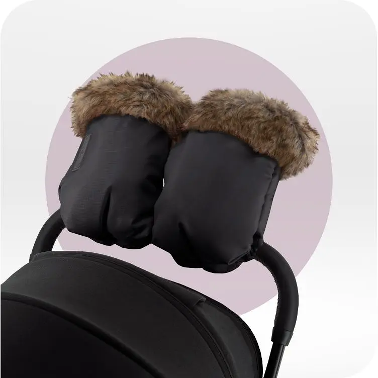 Рукавиці для коляски MoMi Muffins black чорні - фото 4