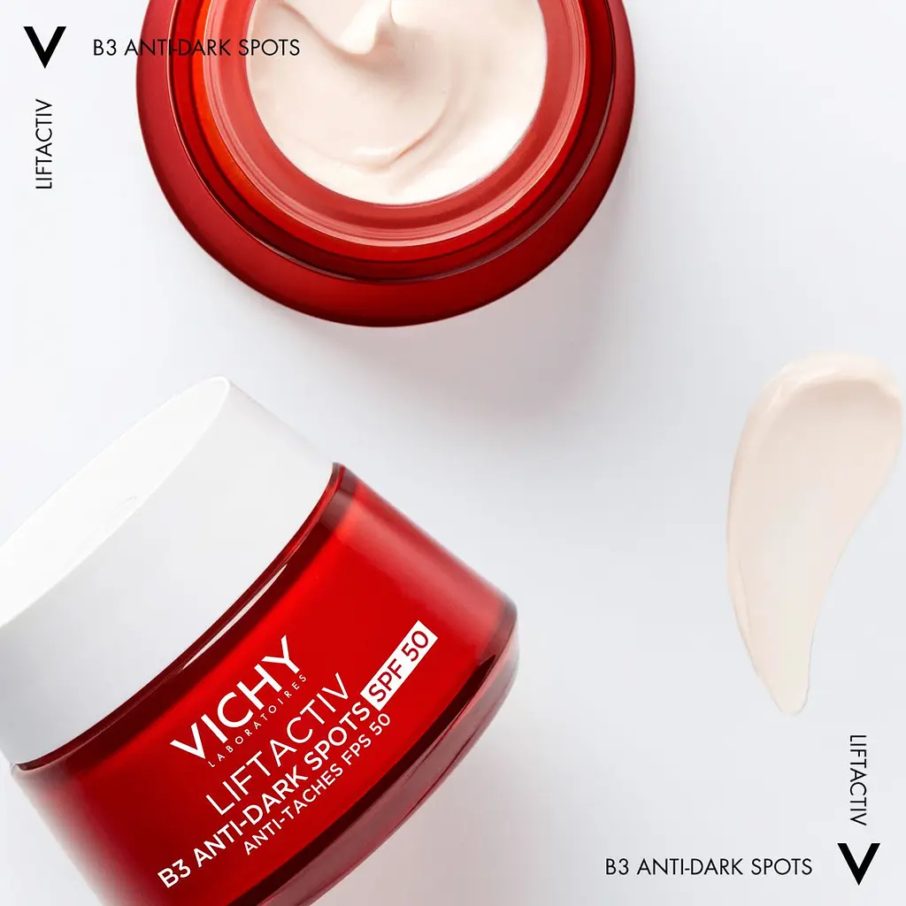 Уцінка. Антивіковий крем для корекції пігментних плям та зморшок Vichy Liftactiv В3 SPF50 50 мл  - фото 3