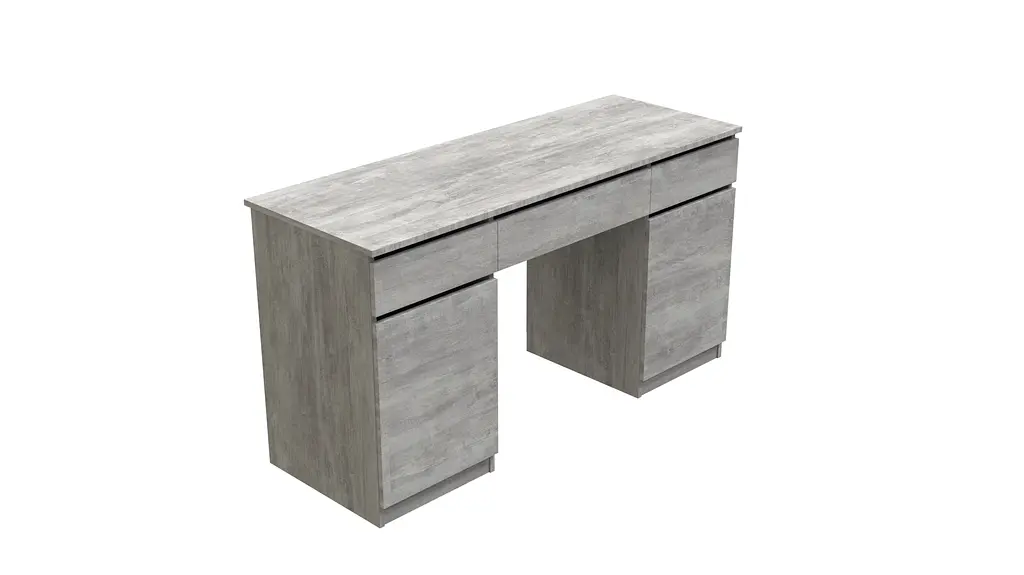 Компьютерный стол Вито 2 Ferrum-decor 750x1400x500 ДСП Бетон 16 мм (FRD-104835) - фото 3