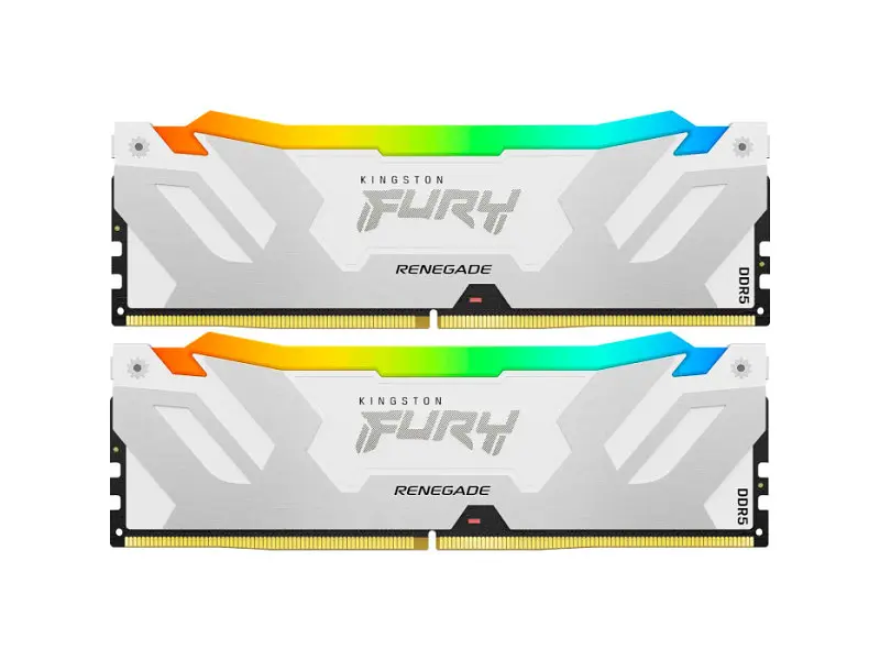 Пам'ять для настільних комп'ютерів Kingston FURY 48 GB (2x24GB) DDR5 8000 MHz Renegade Silver/White RGB (KF580C38RWAK2-48) - фото 2