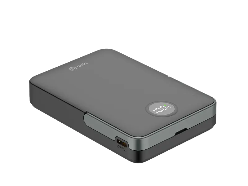 Зовнішній акумулятор (Power Bank) ATRIA WPD-W57B MagSafe 10000mAh Black - фото 4