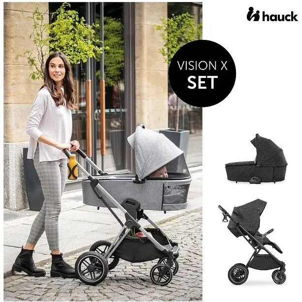 Універсальна коляска 2 в 1 Hauck Vision X Set Melange Black, чорна (16523-2) - фото 13