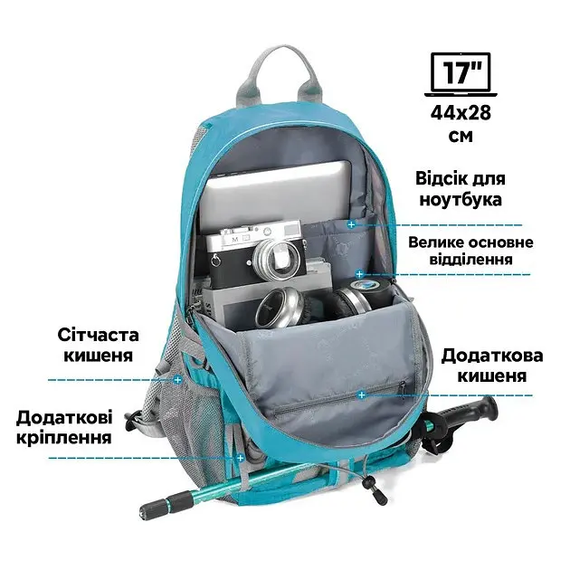 Рюкзак Tigernu T-B9500 15.6 Blue - фото 4