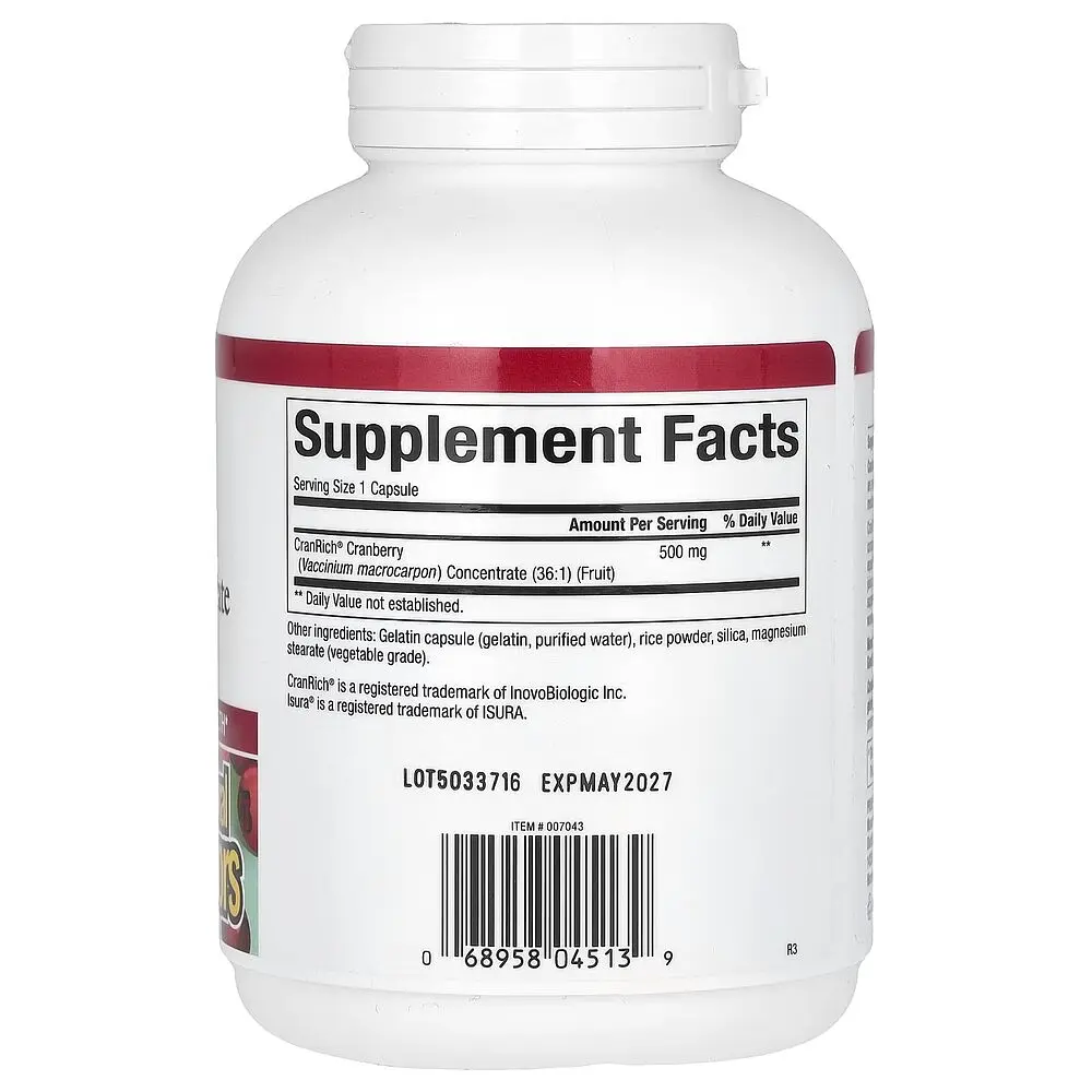 Екстракт журавлини Natural Factors CranRich Cranberry Concentrate Super Strength, 180 капсул для здоров'я сечовивідних шляхів - фото 2