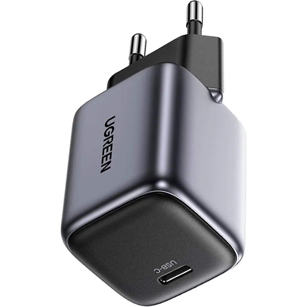 Сетевое зарядное устройство Ugreen CD318 Nexode Mini 20W PD GaN Tech Charger Gray (90664) [99291] - фото 2