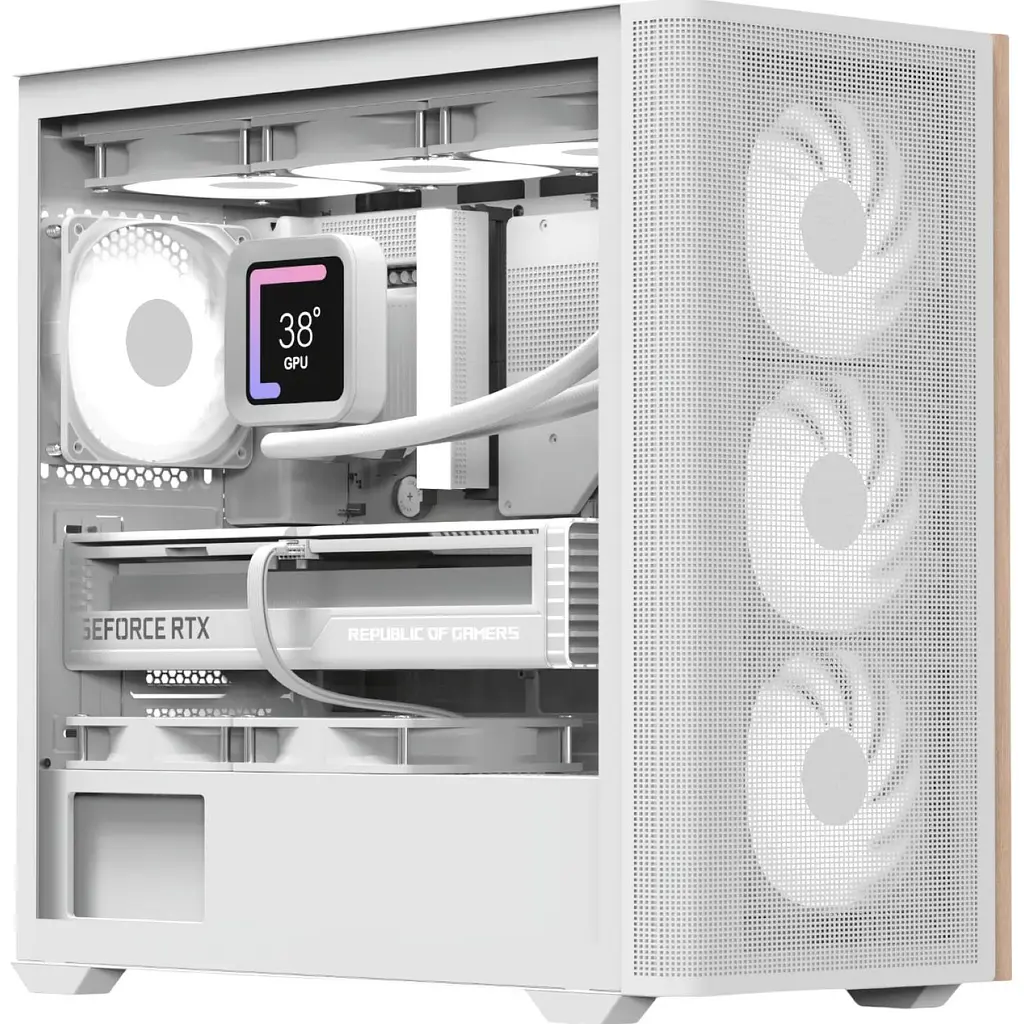 Корпус AeroCool D301A-G-WT-v2 White (ACCS-DS03043.21) [146668] - фото 7