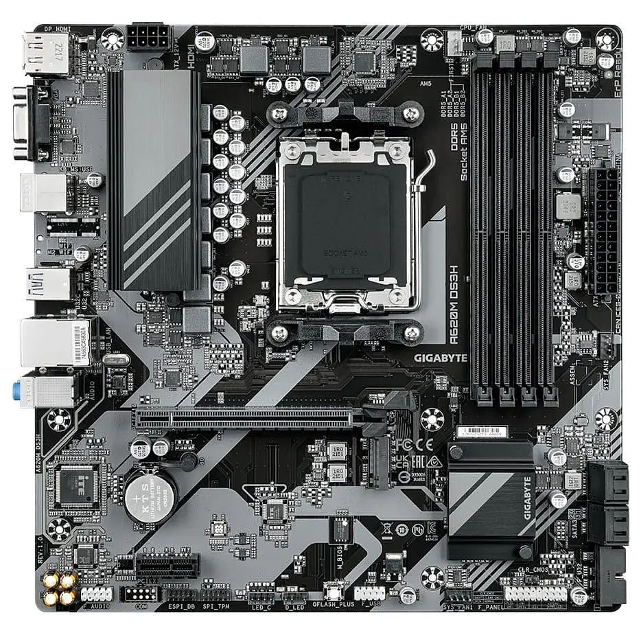 Материнська плата GIGABYTE A620M DS3H (A620M DS3H) (Socket AM5, AMD A620, Micro-ATX) Б/в