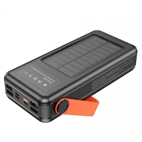 Універсальна мобільна батарея із сонячною панеллю Hoco DB33 Plus Rising 22.5W+PD20W Sun Solar 30 000mAh чорний - фото 5