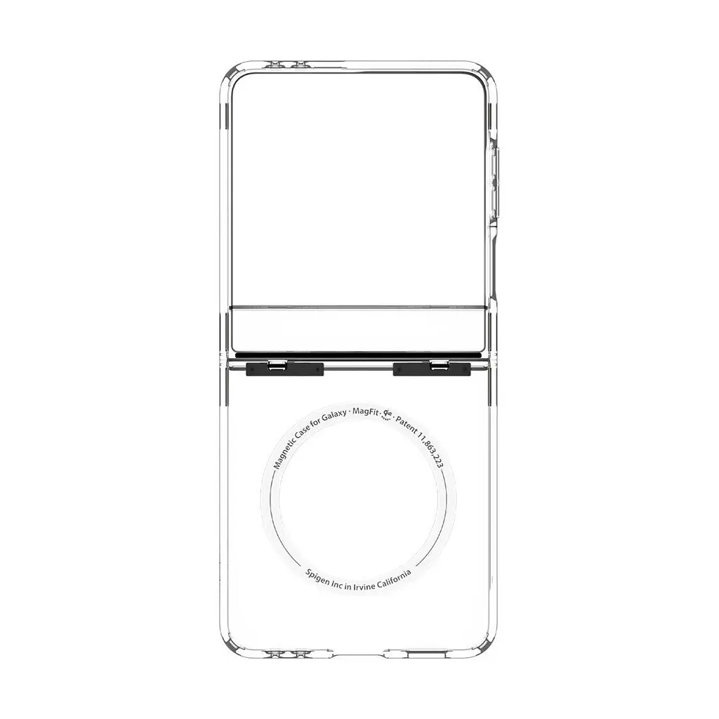 Чехол Spigen Ultra Hybrid Pro MagSafe для Samsung Galaxy Flip 7 Clear White (ACS09559) + защитное стекло - фото 7