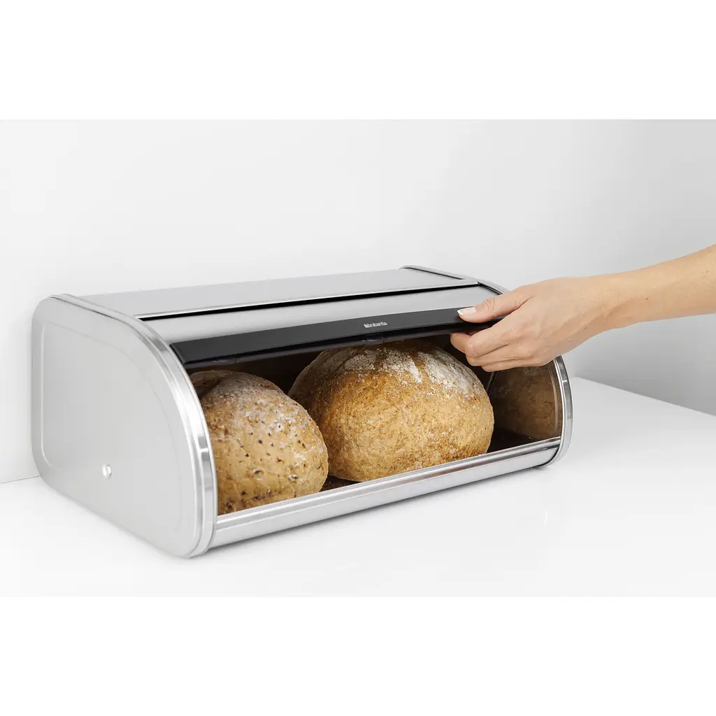 Хлібниця Brabantia Roll Top Bread Bin 17.3x44.5x26.2 см срібляста (348921) - фото 6