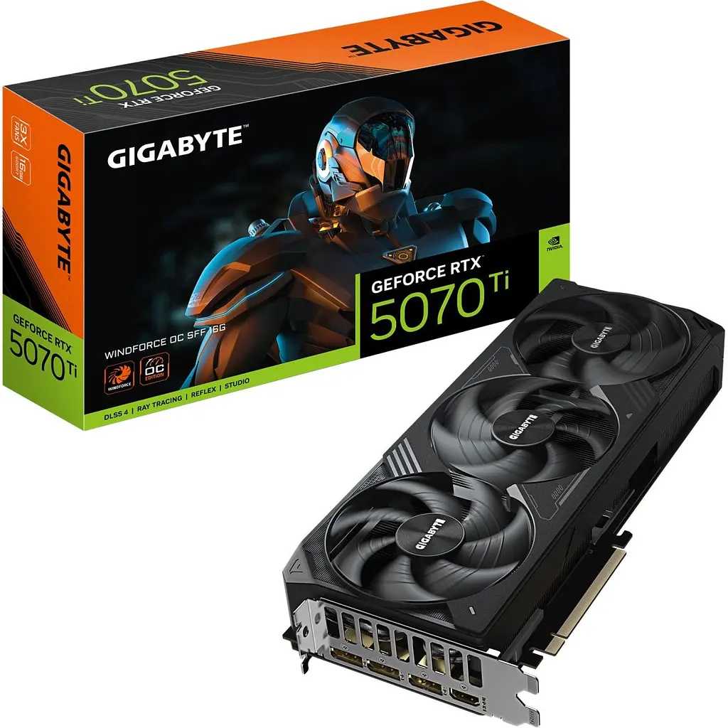 Видеокарта Gigabyte GeForce RTX 5070 Ti Windforce SFF OC 16G (GV-N507TWF3OC-16GD) EU [125988] - фото 10