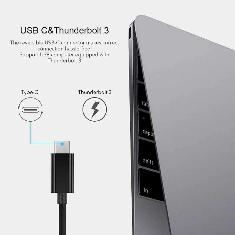 Перехідник USB 3.1 Type-C --> Ethernet RJ45 1000Mb 0,15 м, Choetech чорний - фото 4