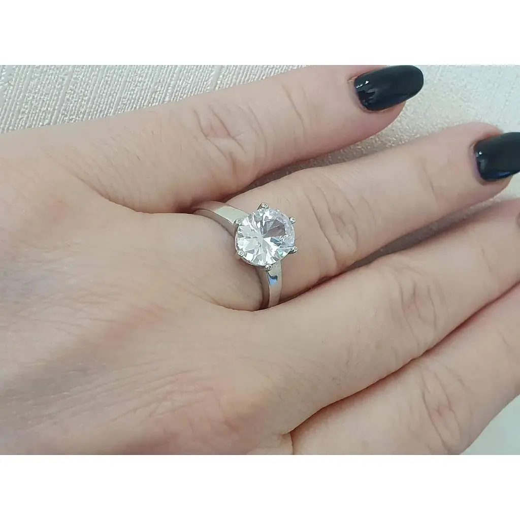 Срібне кільце Агні РОМАН з фіанітом. 1030/1Р-CZ 18 - фото 2