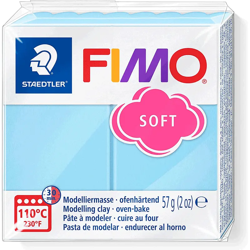Полімерна глина Fimo Soft, 57 г., Пастельна Аквамарин, (8020-305)